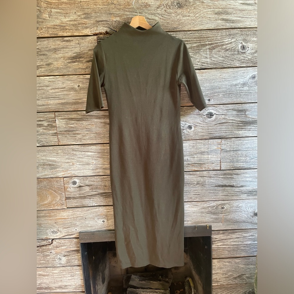 Maxi mock collar Zara dress